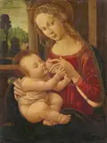 Lorenzo di Credi, Madonna Lactans, Oil on walnut panel