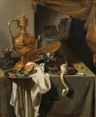 Willem Kalf, Large Vanitas Still Life, Oil on canvas (relined)