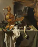 Willem Kalf, Large Vanitas Still Life, Oil on canvas (relined)