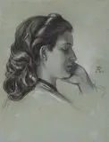 Anselm Feuerbach, Portrait of a Young Woman in Profile
