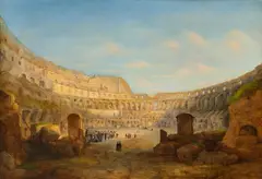 François Bossuet, Interior of the Colosseum in Rome, Oil on canvas (relined)