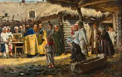 Vladimir Makovsky, An Easter Prayer, Oil on panel