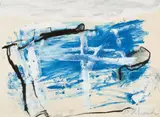Emil Schumacher, G-78/1987, 1987, Mixed media on card