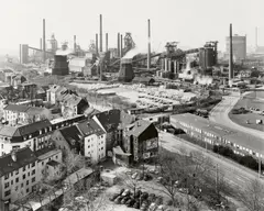 Hüttenwerk Duisburg-Bruckhausen, Ruhrgebiet by Bernd and Hilla Becher, 1999, Ferrotyped gelatin silver print on Agfa paper, sold Nov 2024