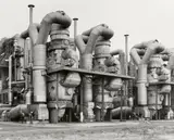 Bernd and Hilla Becher, Plant for Styrofoam Production, Wesseling near Cologne, 1997, Ferrotyped gelatin silver print on Agfa paper