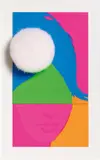 Martial Raysse, Untitled, 1962/1964, Collage: swan down, colour screenprint and cardboard on support card
