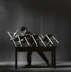 Jürgen Klauke, Kontrollierter Anfall (from the series: Sonntagsneurosen), 1990/92, Photo work in 5 parts: gelatin silver prints, flush-mounted to cardboard. Each