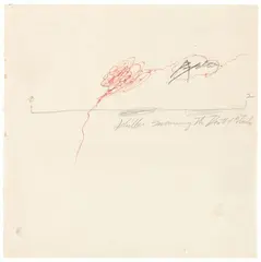 Cy Twombly, Achilles Mourning the Death of Patroclus, 1962, Coloured ballpoint pen and pencil on paper