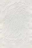 Fluß by Günther Uecker, 2005, Embossing on card. Approx, sold Nov 2024