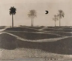 C. O. Paeffgen, Untitled (Die Schönheit des Grenzenlosen), 1980, Acrylic on photographic canvas