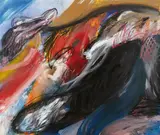 Walter Stöhrer, Körper-Landschaft, 1978, Mixed media on canvas