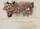 Markus Lüpertz, Kalterer See Natur (dithyrambisch), 1971, Colour oil crayon on paper