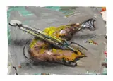 Dieter Krieg, Untitled, 1984, Acrylic on card