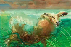 Rainer Fetting, Schaf (Sylt), 2013, Oil on canvas