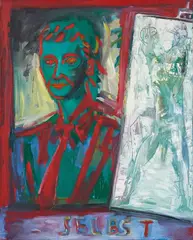 Helmut Middendorf, Selbst, 1986/1987, Acrylic on muslin