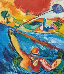 Mimmo Germana, Ritorno dal Mare, 1984, Oil on canvas