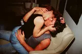 Risé and Monty kissing, New York City by Nan Goldin, 1988, Cibachrome print on plastic board, sold Nov 2024