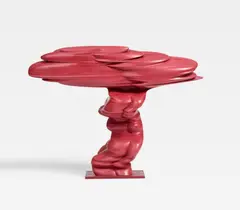 Tony Cragg, Laster, 2013, Acrylic resin, colored red, on plinth. Approx