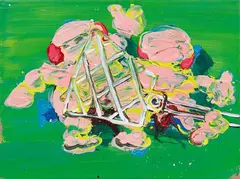 Cornelius Völker, Untitled (Puttiklatsch), 1996, Oil on canvas