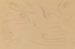 Engel by Oskar Schlemmer, Circa 1940, Pencil and colour chalk drawing on lightly structured, firm wove paper. A signed letter from Oskar Schlemmer to his frie, offered Nov 2024