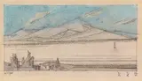 Lyonel Feininger, Seascape, 1946, Pen and ink and watercolour on laid paper