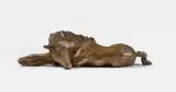 Renée Sintenis, Neugeborenes Fohlen (Liegendes neugeborenes Fohlen), 1933, Bronze