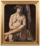 Émile Bernard, Jeune femme pensive, 1920s, Oil on artist's board