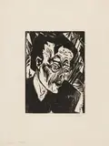 Erich Heckel, Roquairol, 1917, Woodcut on laid paper