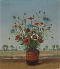 Herbert Böttger, Sommerblumen am Niederrhein, 1943, Oil on canvas