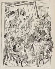Striptease (Nackttanz) by Max Beckmann, 1922, Lithograph on wove paper, offered Nov 2024