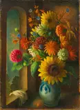 Carlo Mense, Blumenstillleben, Circa 1935-1940, Oil on fibreboard