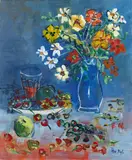 Jean Dufy, Nature morte au bouquet de fleurs, Oil on canvas