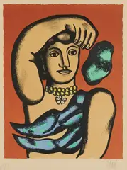 Marie l'acrobat by Fernand Léger, 1948, Colour lithograph on wove paper with "Arches" watermark, sold Nov 2024