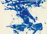 Sam Francis, Blue Drawn (SF60-1435), 1960, Gouache and watercolour on card