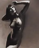Greg Gorman, Tania on Wall, Los Angeles, 1988, Toned gelatin silver print