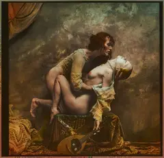 Jan Saudek, The Mandoline Session, c. 1993, Gelatin silver print hand-coloured