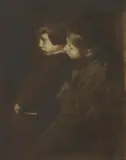 Heinrich Kühn, Hans und Edeltrude, c. 1907, Bromoil print on Japanese paper