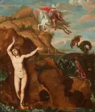 Perseus and Andromeda by Domenico Zampieri, called Domenichino, attributed to, Oil on copper, sold Nov 2024