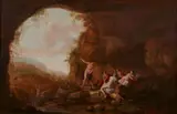 Abraham van Cuylenborch, Diana and Actaeon, Oil on panel (parquetted)