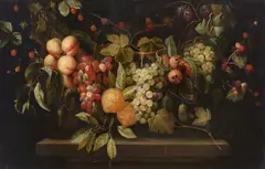 Frans van Everbroeck, Garland of Fruit and Berries, Oil on canvas (relined)