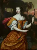 Dutch School 17th century, Portrait of Princess Albertine Agnes of Orange-Nassau, Princess of Nasssau-Diez as Diana, Oil on canvas (relined)