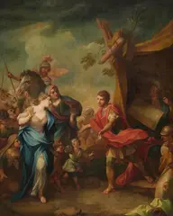 Antonio Balestra, Veturia and Volumnia before Coriolanus, Oil on canvas, mounted on wood fibre board