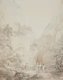 Adrian Zingg, On the Via Mala in the Swiss Alps