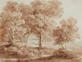 Johann Georg von Dillis, Small half-Timbered House under Trees