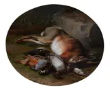 Eugène Verboeckhoven, Still Life with Game, Oil on panel
