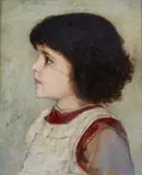 Nikolaus Gysis, Portrait of a Young Girl, Oil on canvas