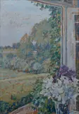 Max Clarenbach, View from the Window, Max Clarenbach House, Oil on panel