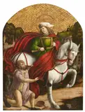 Danube School around 1500, St Martin and the Beggar, Oil on panel