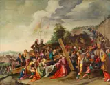 Cornelis de Baellieur the Elder, The Way to Calvary, Oil on copper (parquetted)