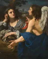 Alessandro Rosi, Hagar and the Angel, Oil on canvas (relined)